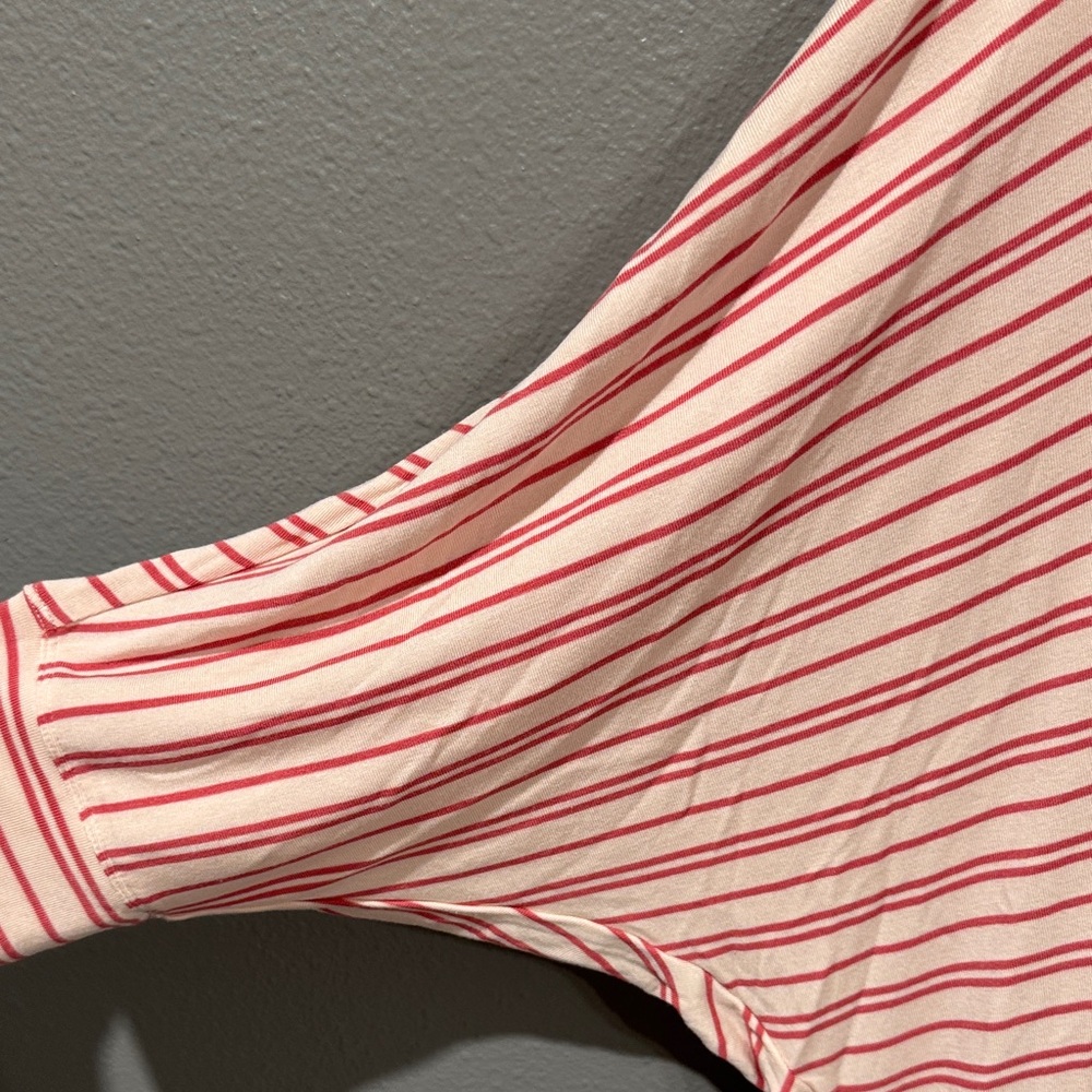 CAbi Pink & Cream Striped Dolman-Sleeve Tunic - Picture 3 of 4